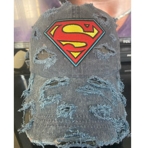 Superman Distressed Dad Cap