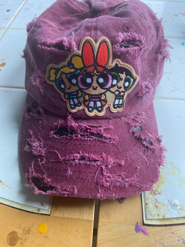 Powderpuff Girls Disressed Dad Cap